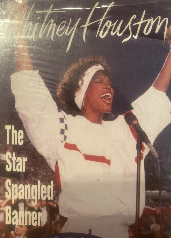 SEALED 1991 Whitney Houston The Star Spangled Banner Cassette Single Super Bowl - Image 2 of 4