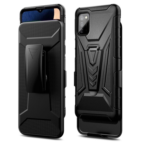 Für Samsung A02S/M02S stoßfester Gürtelclip Ständer Etui Vollabdeckung Holster - Bild 2 von 8