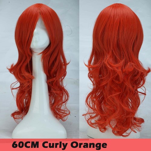 Glueless Ombre Long Wavy Full Wig Costume Anime Halloween Full Wigs Purple Pinkz - Picture 60 of 74
