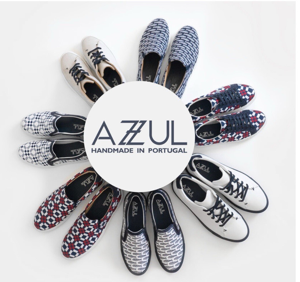 AZZUL Black Canvas Leather Slip-On Shoes Sneakers Handmade Portugal Sardines 47 AZZUL Black Canvas Leather Slip-On Shoes Sneakers Handmade  main image 4