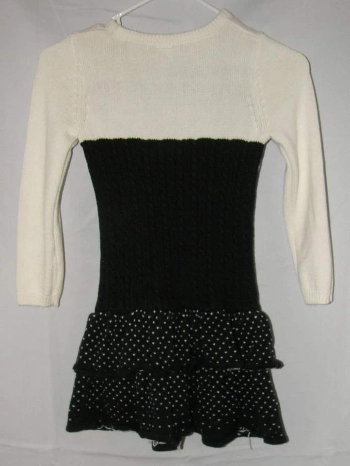 GYMBOREE 女孩 6 码长袖 Fair Isle 及膝分层毛衣连衣裙 — 第 4/4 张图片