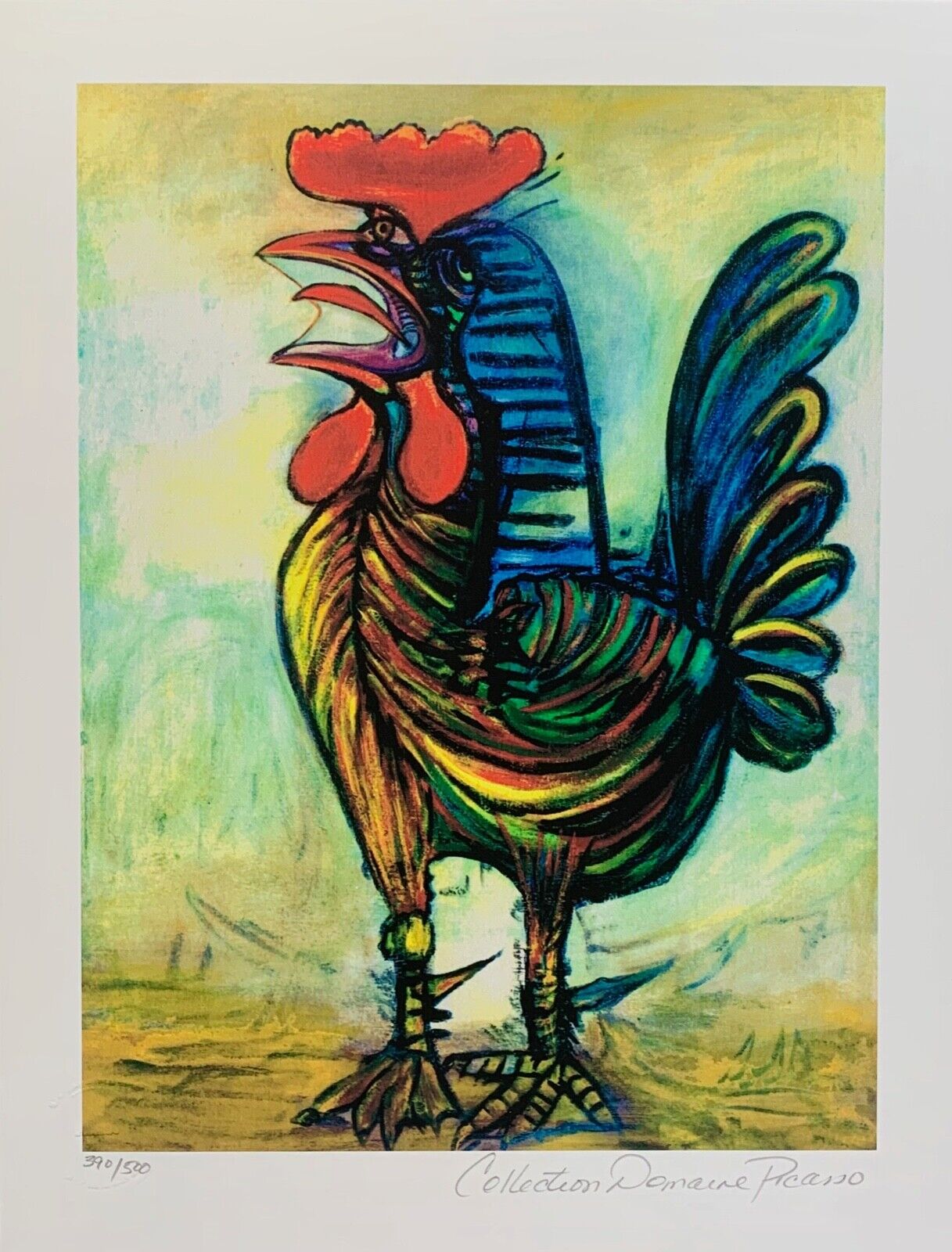 Pablo Picasso THE ROOSTER Estate Signed Limited Edition Giclee Art 14.5" x 11"