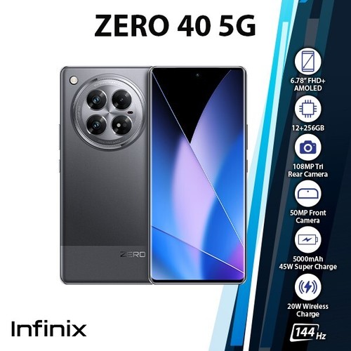 Infinix Zero 40 5G Android Mobile Phone Black/12GB+256GB/Dual SIM/Unlocked