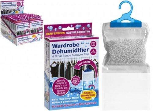 Miracle Hanging Wardrobe Dehumidifier Moisture Remover Damp Interior Bottle Bag