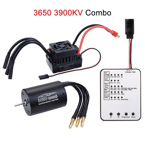 3650 Waterproof 2300/3100/3900KV Brushless Motor 60A ESC Combo for 1/10 RC Car - Picture 7 of 23