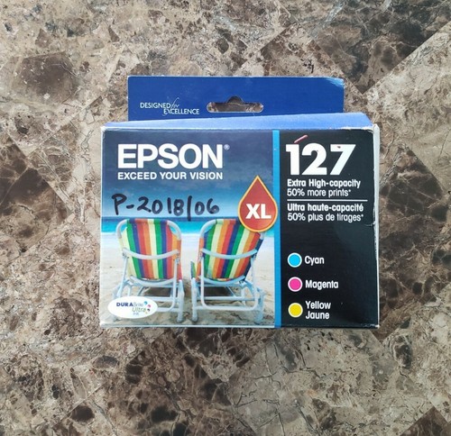 EPSON 127 Tintenpatronen extra hohe Kapazität FARBE 3er Pack T127520 NEU - Bild 1 von 3