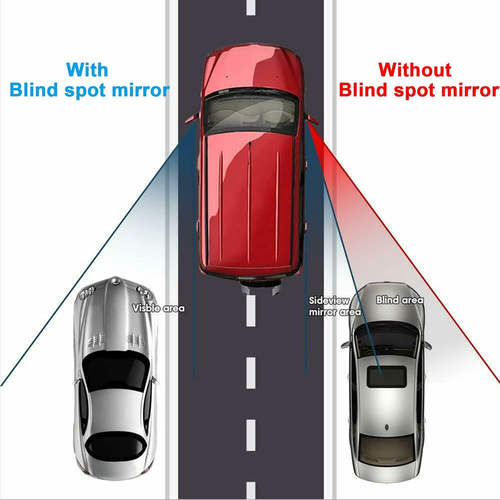 Upgrade HD Glass Wide Angle Blind Spot Mirror, Frameless 360 Adjustable Convex R - 第 2/12 張圖片