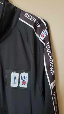 miller lite ロゴ　ナイロンジャケット Miller Lite Beer Up Touch Down Logo Jacket Adult Size XL