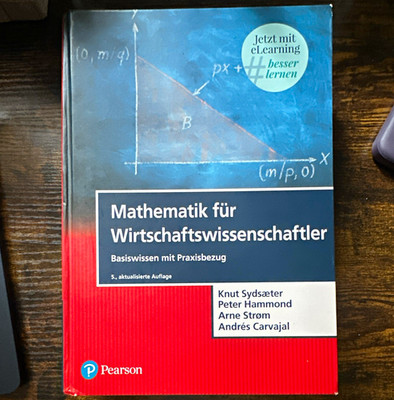 Pearson Mathematik für Wirtschaftswissenschaftler   5. Auflage, eLearning