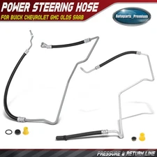 2x Power Steering Pressure & Return Line Hose Assy for Buick Chevrolet GMC Olds