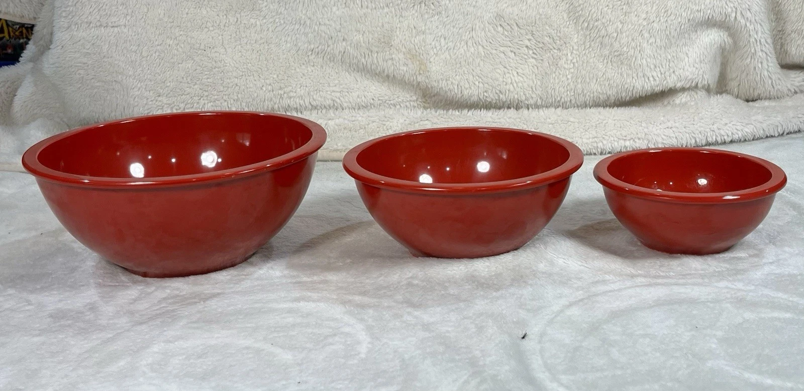 Pottery Barn Kids Red Nesting Mixing Bowls Melamine