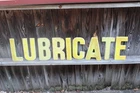 Vintage Gas Service Station Sign 10" Metal Letters Commander Board "LUBRICATE"