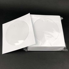 2pc 80 grams white CD disc paper bag CD disc case DVD packaging bag 100 per pack