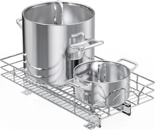 Pull Out Cabinet Organizer And Storage 11" W X 18" D Slide Out Shelf