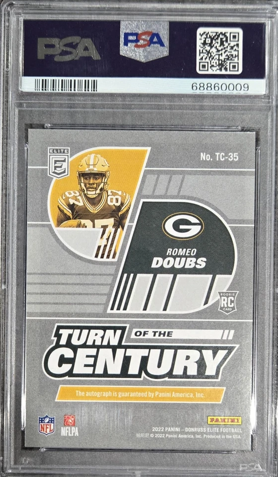 2022 ROMEO DOUBS Donruss Elite TURN OF THE CENTURY RC AUTO /10 PSA 10 💎 - Image 2 of 2
