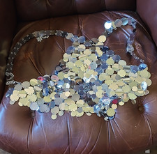 Women s Silver Coin Sequin Belly Dance Hip Scarf Belt Costume Accessory