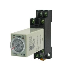 AC 110V Delay Timer Time Relay DPDT 0-60S Second Base Socket Multicolored