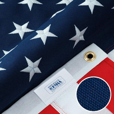 Heavy Duty 6x10 American Flag - 100% Made in USA, Embroidered Stars