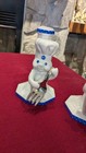 Danbury Mint Pillsbury Doughboy Candlestick Holders Candles Set "Perfect"!  — photo 2