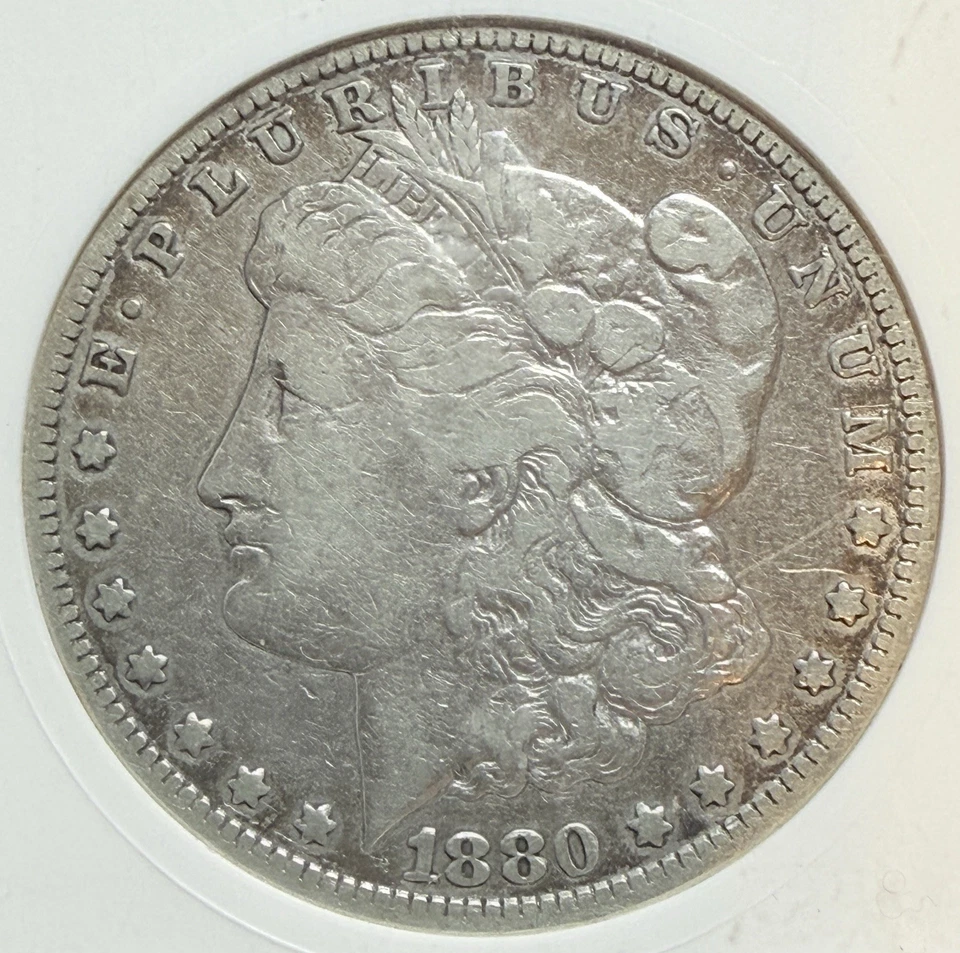 1880/79-CC Reverse 78 VAM-4 Morgan Silver Dollar - ANACS Fine 12 - (WRRX) - Image 2 of 4