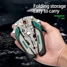 Foldable Wire Stripper Crimper Tool Multi-Function Pliers for Electricians DIY