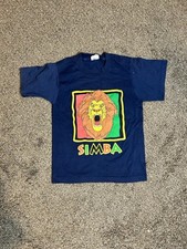 Vintage 90s Disney Lion King Simba Shirt Single Stitch Made In USA Kids Size 7