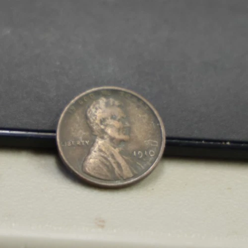 1910 S US Lincoln Cent 1c Fine Semi Key (Corrosion)