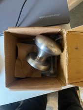 Victorian Large Round Centre Door Knob Brushed Satin 70mm Rose Outdoor Modern