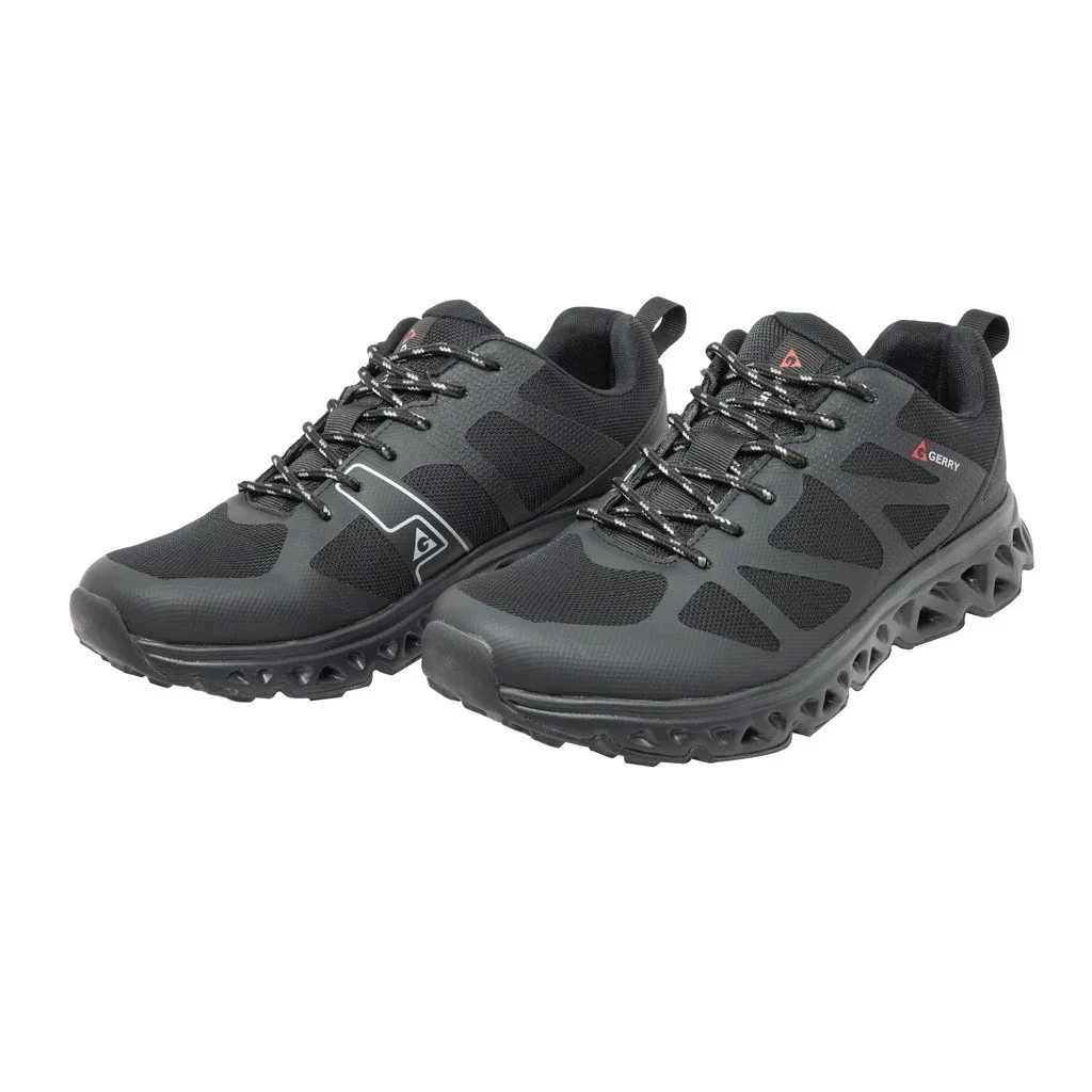 New Gerry Men's Trail Shoe Sneakers Black Lace Up Size 10.5 Lightweight