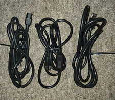 (3) 8' Feet Long 3 Prong Heavy Duty 14AWG Power Cord 300v King Cord LL57870 