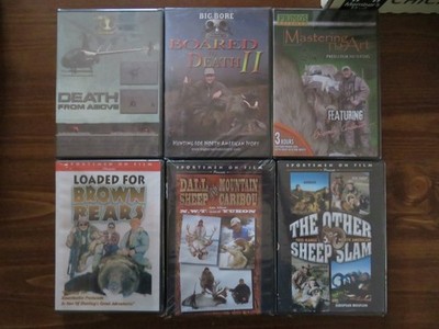 6 BRAND NEW SEALED HUNTING DVD LOT; 2 HOGS, 2 SHEEP, 1 BEAR, 1 PREDATOR. Sports.