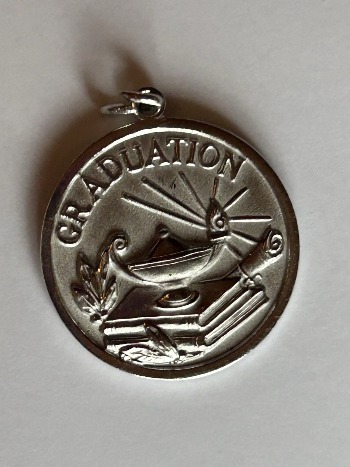 VTG  925 Sterling Silver Graduation Charm Pendant Diploma
