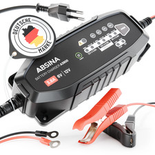 ABSINA Batterieladegerät KFZ für Auto & Motorrad - 6V & 12V Blei Ladegerät