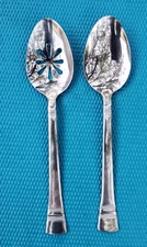 International Silver Stainless Kensington SOLID & PIERCED SERVING SPOONS EUC