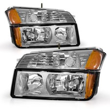 Pair Chrome Headlights Bumper Lamps For 2002-2006 Chevy Avalanche 1500 2500 Pair Chrome Headlights Bumper Lamps For 2002-2006 Chevy Avalanche 1500 2500