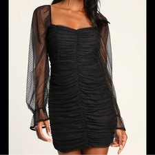 Haute Monde Elegant Black Lace Dress Size Medium