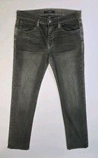 Joes Jeans Mens 34x34 Straight Narrow Fit Army USA Made Stretch Denim Whiskered