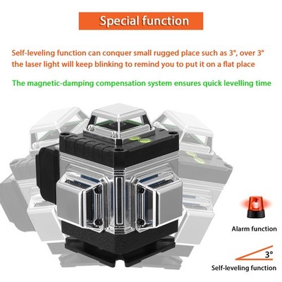 Multifunctional 16 Lines Level 3° Self-leveling Function Leveling Too RGDM