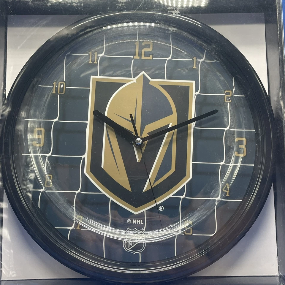 Vegas Golden Knights Reloj de Pared NUEVO Redondo 12 pulgadas Logo Red Reloj Oficial NHL 2016 Foto 3 de 4