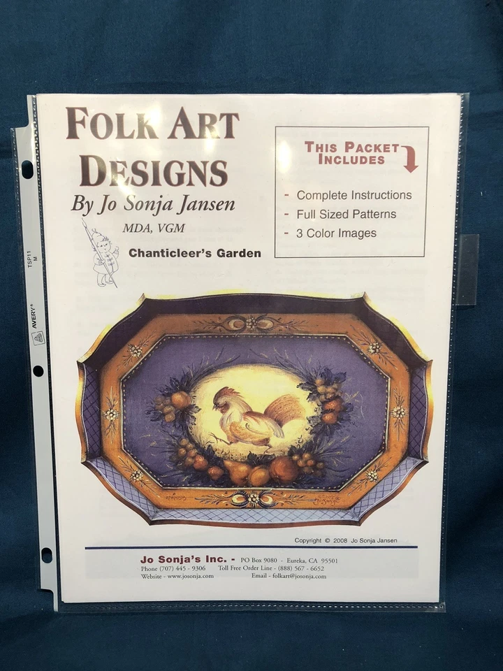 Jo Sonja Lot Of 6 - Rooster/Cockerel Instructional Pattern Packets - Image 3 of 4