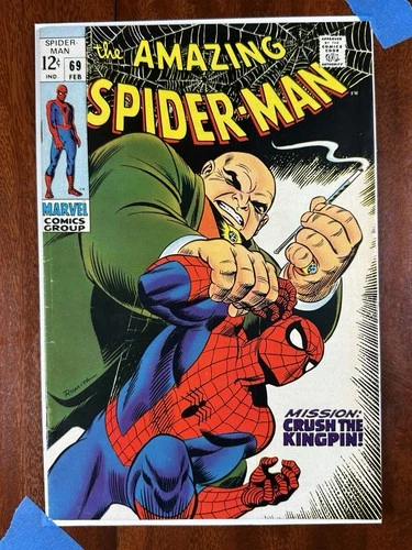 The Amazing Spider-Man #69 FEB 1969 Marvel Comics Kingpin Gwen Stacy VG