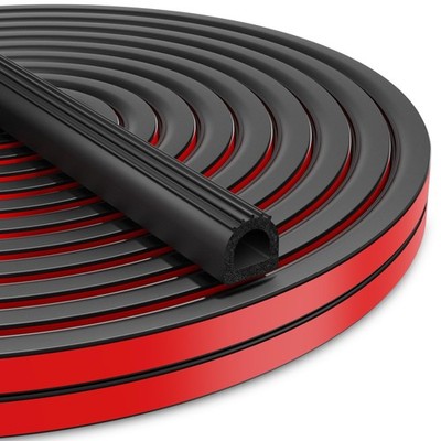 UIOCSSC EPDM Rubber D-Shaped Weather Stripping 26FT RV Door Seal with Strong ...