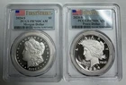 2024-S $1 Proof Morgan and Peace Silver Dollar 2pc Set PCGS PR70DCAM FS Flag