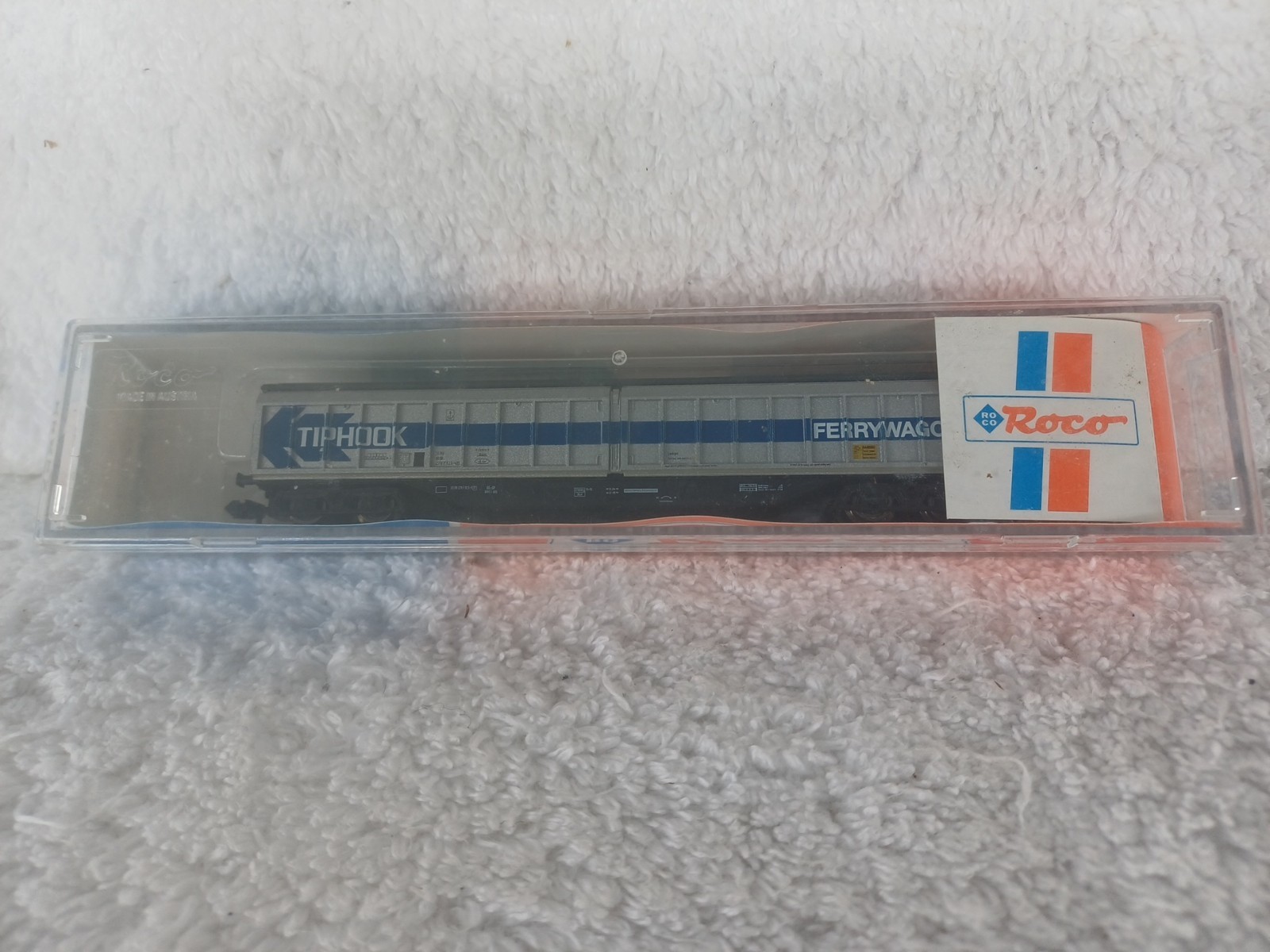 Roco N Gauge 25256 Deutsche Bahn DB Tiphook Livery Ferry Wagon