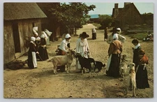 Plimoth Plantation Plymouth MA 17th Century Living Folk Museum Postcard
