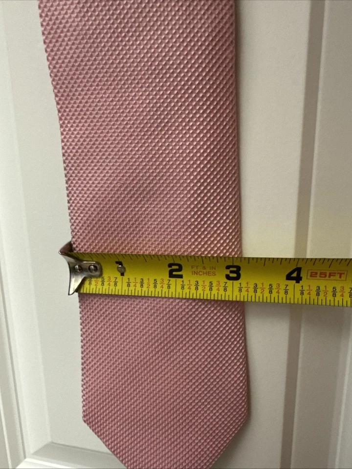Corbata Rosa Corbata Anthony’s Hecha en Italia 100% Seda Foto 3 de 4