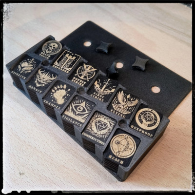 Wooden Ability Counter Set compatible with Magic (MTG) || Laser engraved Set
