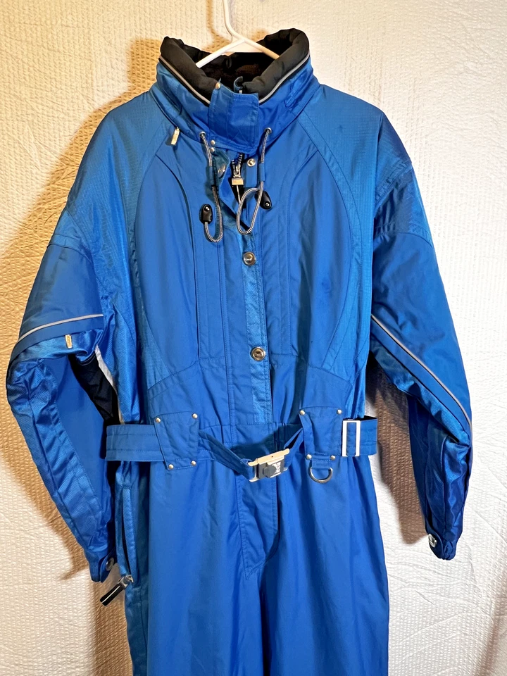 Marker 滑雪套装连体腰带雪地服 Onsie 雪围兜复古复古女式 14 — 第 2/4 张图片