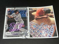 Benny Montgomery Rockies Auto Signed 2021 1st Bowman Base Purple BORAT .