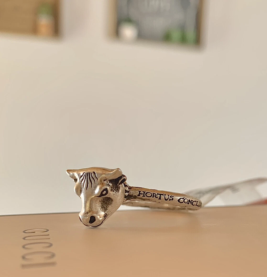 Gucci Silver Ring Bull s Head Luxury Fashion Jewelry Size 20 eBay